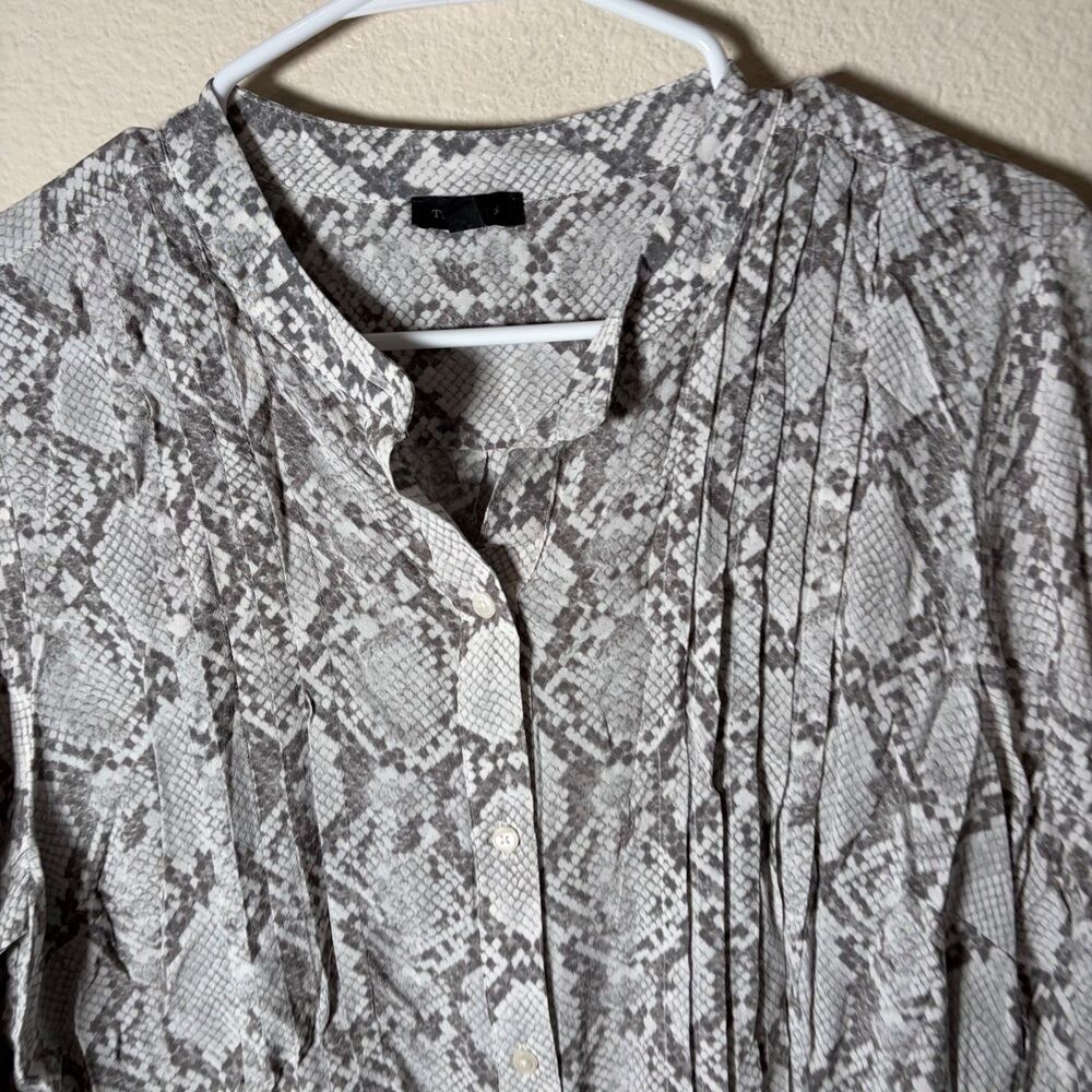 Talbots Shirt Women's Large Snake Printed Button Up Long Sleeve Printed - Picture 3 of 8
